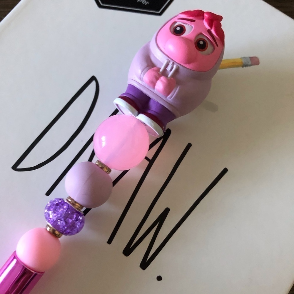 Disney Doorables: Inside Out: Embarrassment handmade beaded pen